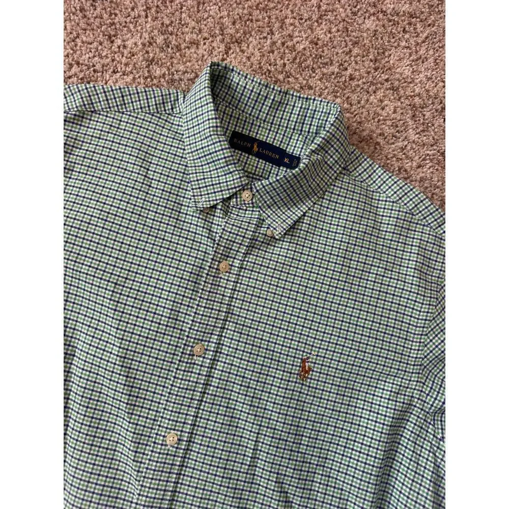 POLO by Ralph Lauren Long Sleeve Dress shirt, size XL, Blue & Green Plaid